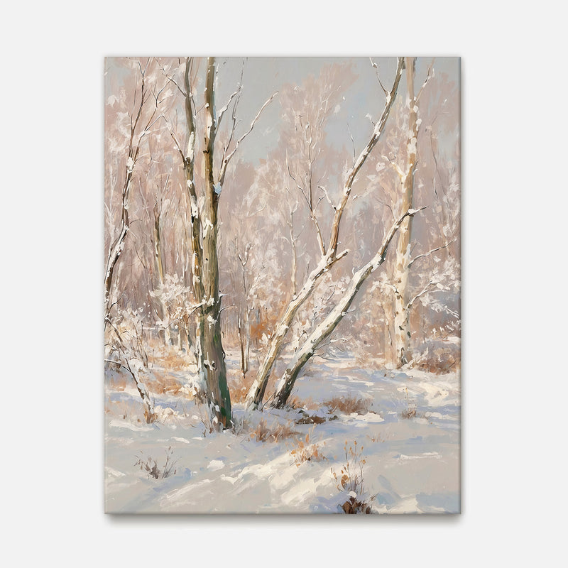 Bright Winter Forest Painting - Sage and Rose Prints