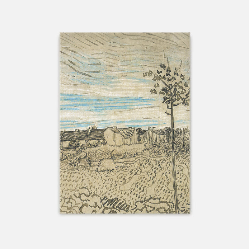 Wheat Field Painted by Vincent Van Gough - Sage and Rose Prints