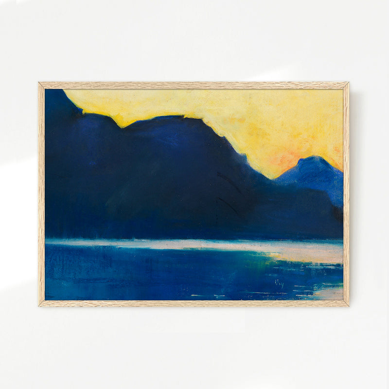 Sundown in Deep Blues and Yellow - Sage and Rose Prints