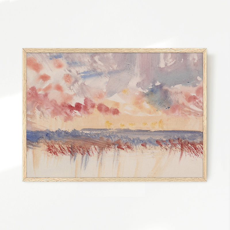 Rose Red Abstract Watercolor - Sage and Rose Prints