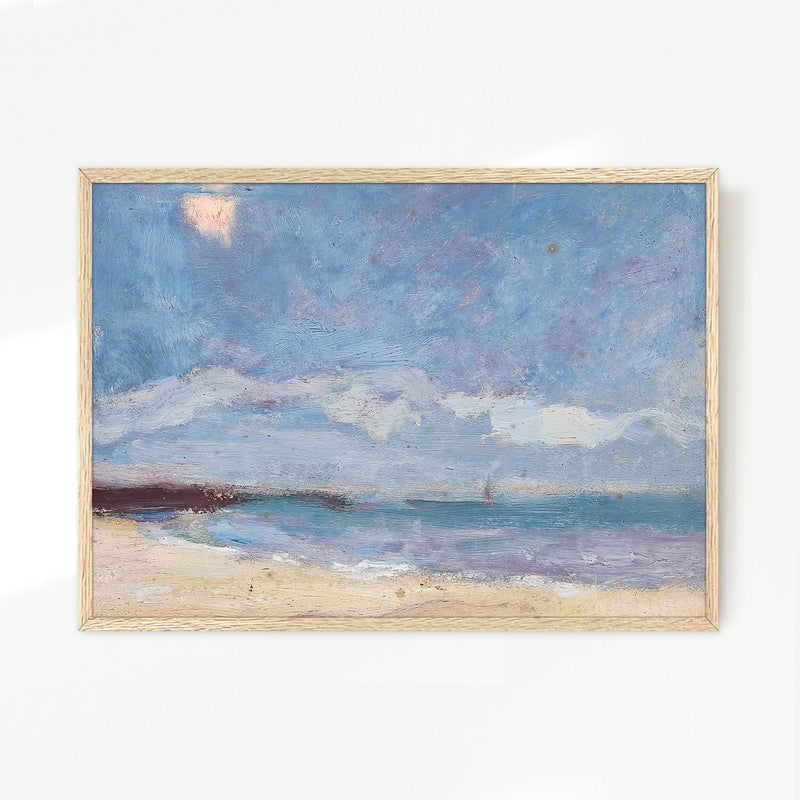 Seascape Watercolor in Periwinkle Blue - Sage and Rose Prints