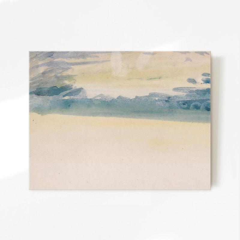 Minimalist Blue Watercolor Painting - Sage and Rose Prints