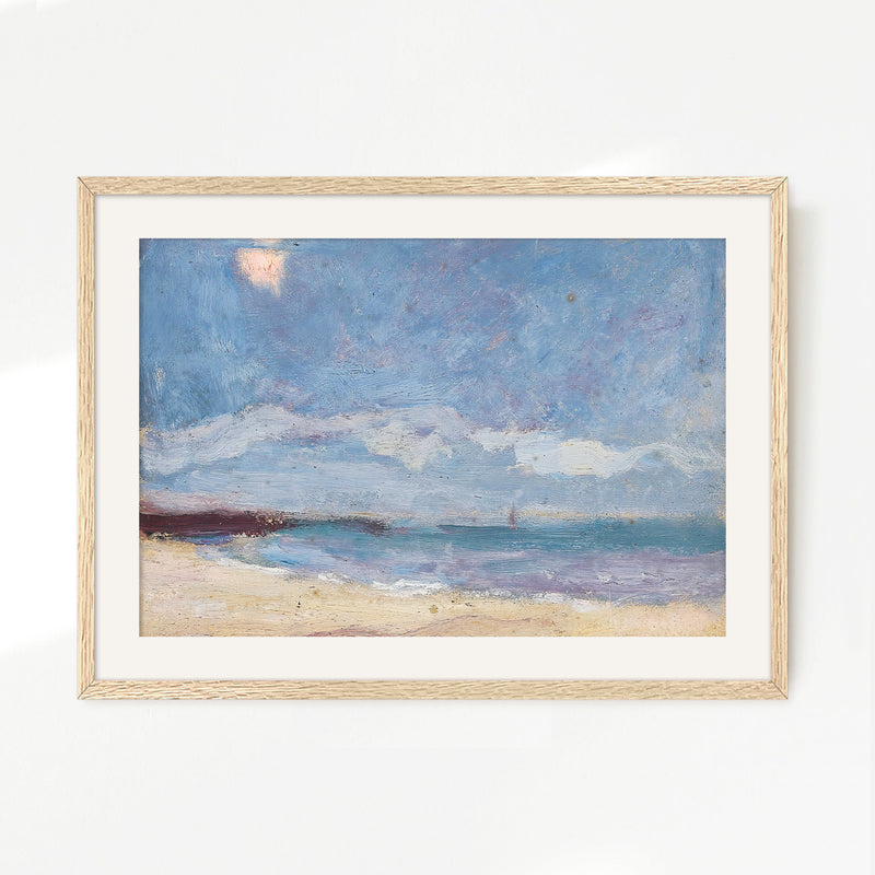 Seascape Watercolor in Periwinkle Blue - Sage and Rose Prints