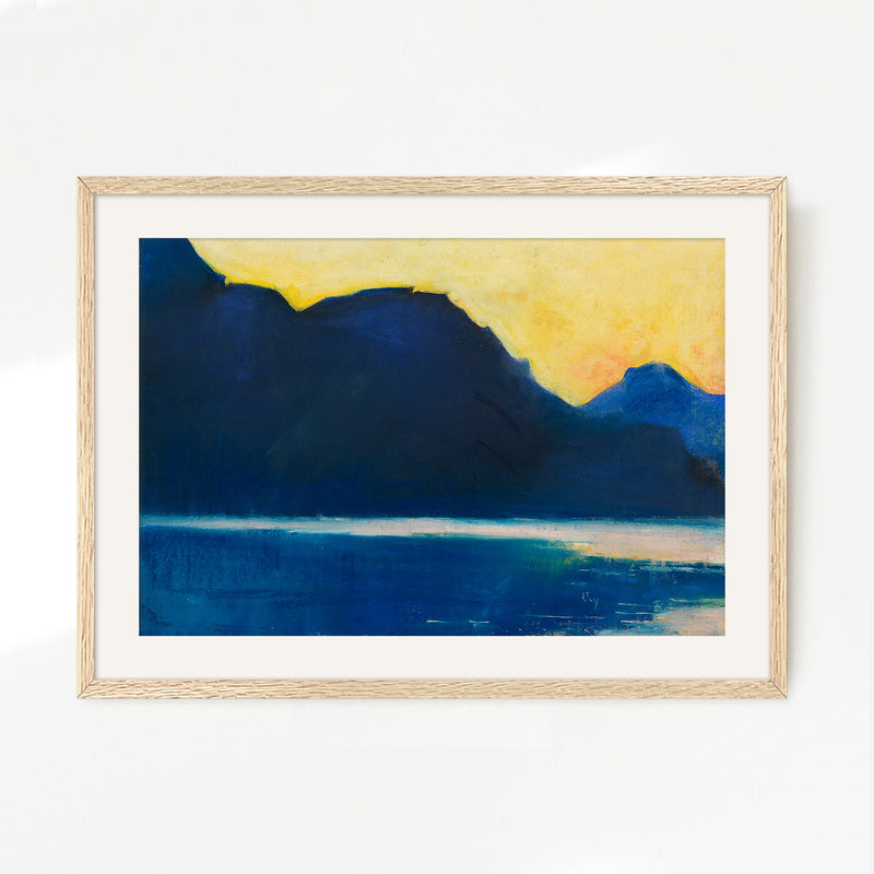 Sundown in Deep Blues and Yellow - Sage and Rose Prints