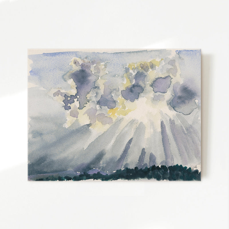 Silver Linings Sunlight Watercolor - Sage and Rose Prints