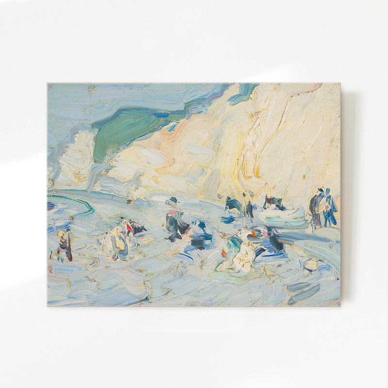 Busy Beach Impasto Oil Painting - Sage and Rose Prints