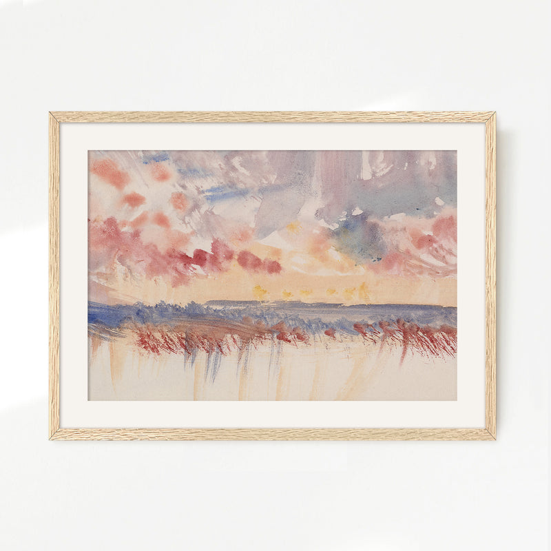 Rose Red Abstract Watercolor - Sage and Rose Prints