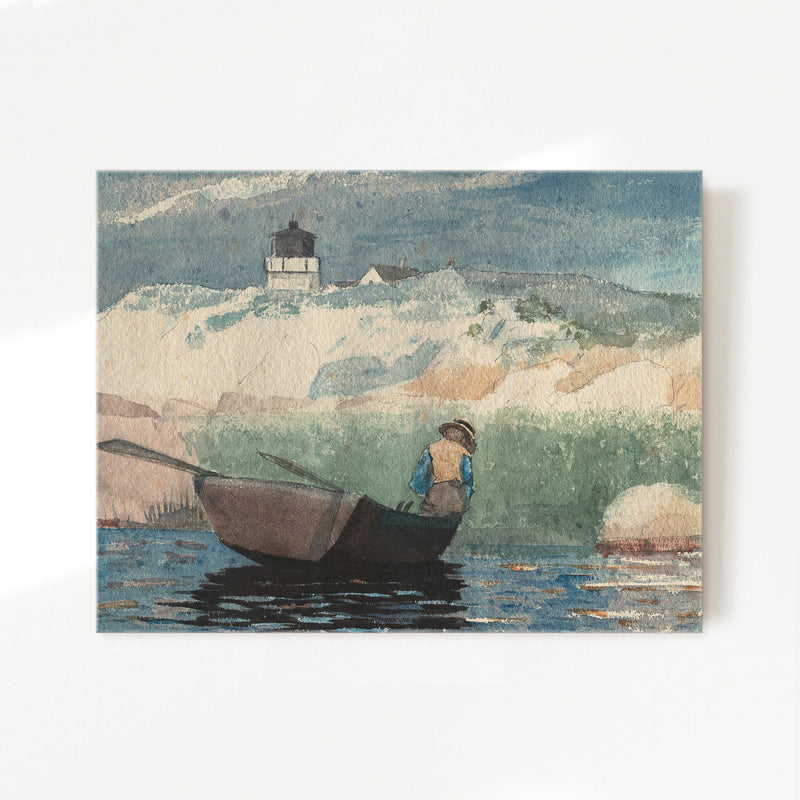 Gone Fishing Watercolor - Sage and Rose Prints