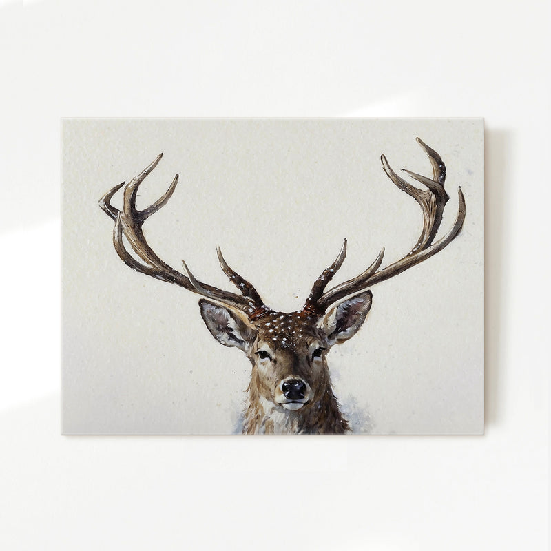 Buck with Antlers Wildlife Art - Sage and Rose Prints
