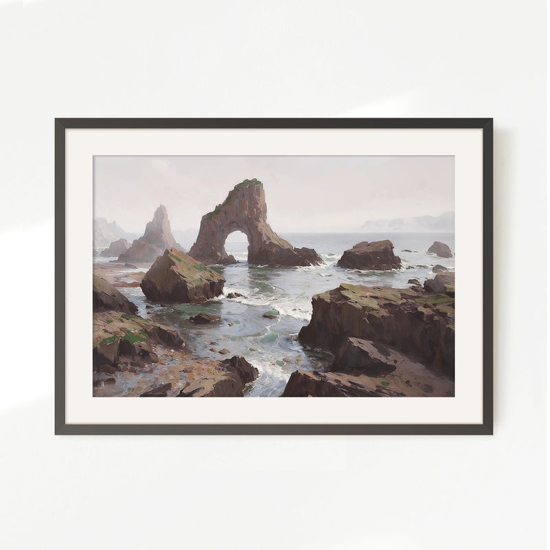 Coastal Rock Arches No2 - Sage and Rose Prints