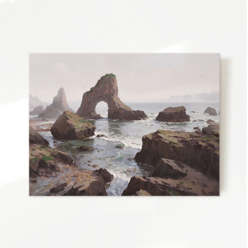 Coastal Rock Arches No2 - Sage and Rose Prints