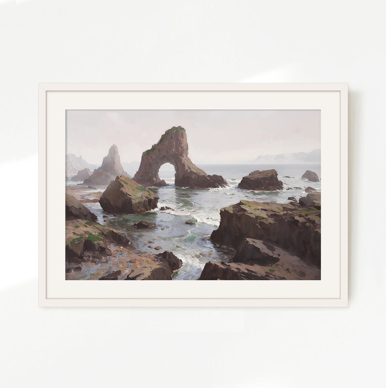 Coastal Rock Arches No2 - Sage and Rose Prints
