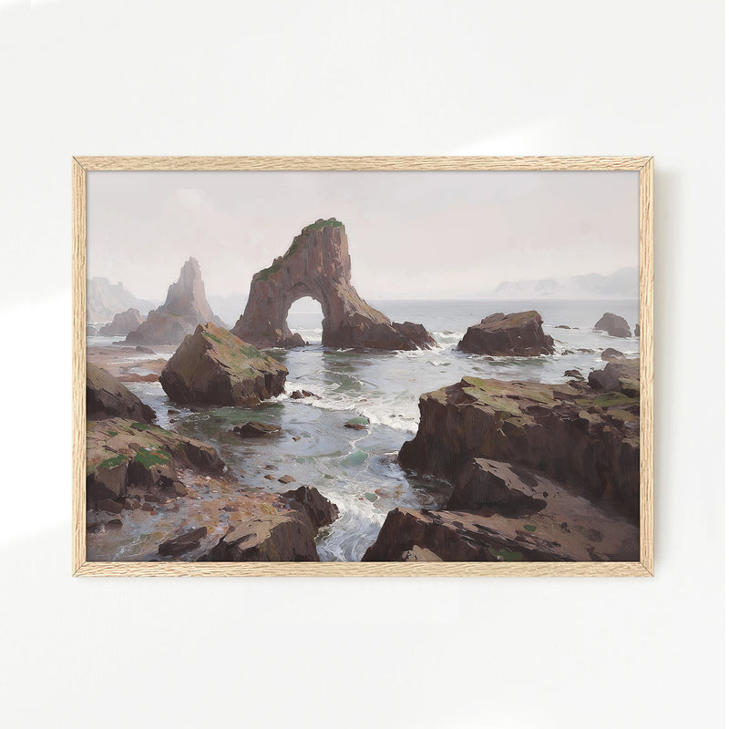 Coastal Rock Arches No2 - Sage and Rose Prints