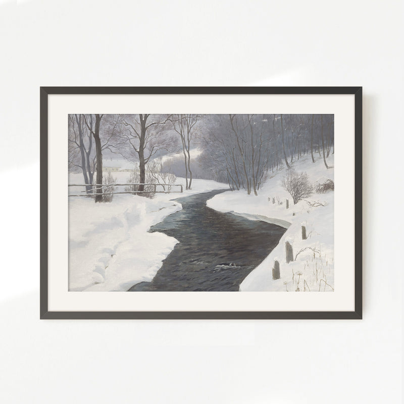 Winter Landscape Forest Painting - Sage and Rose Prints