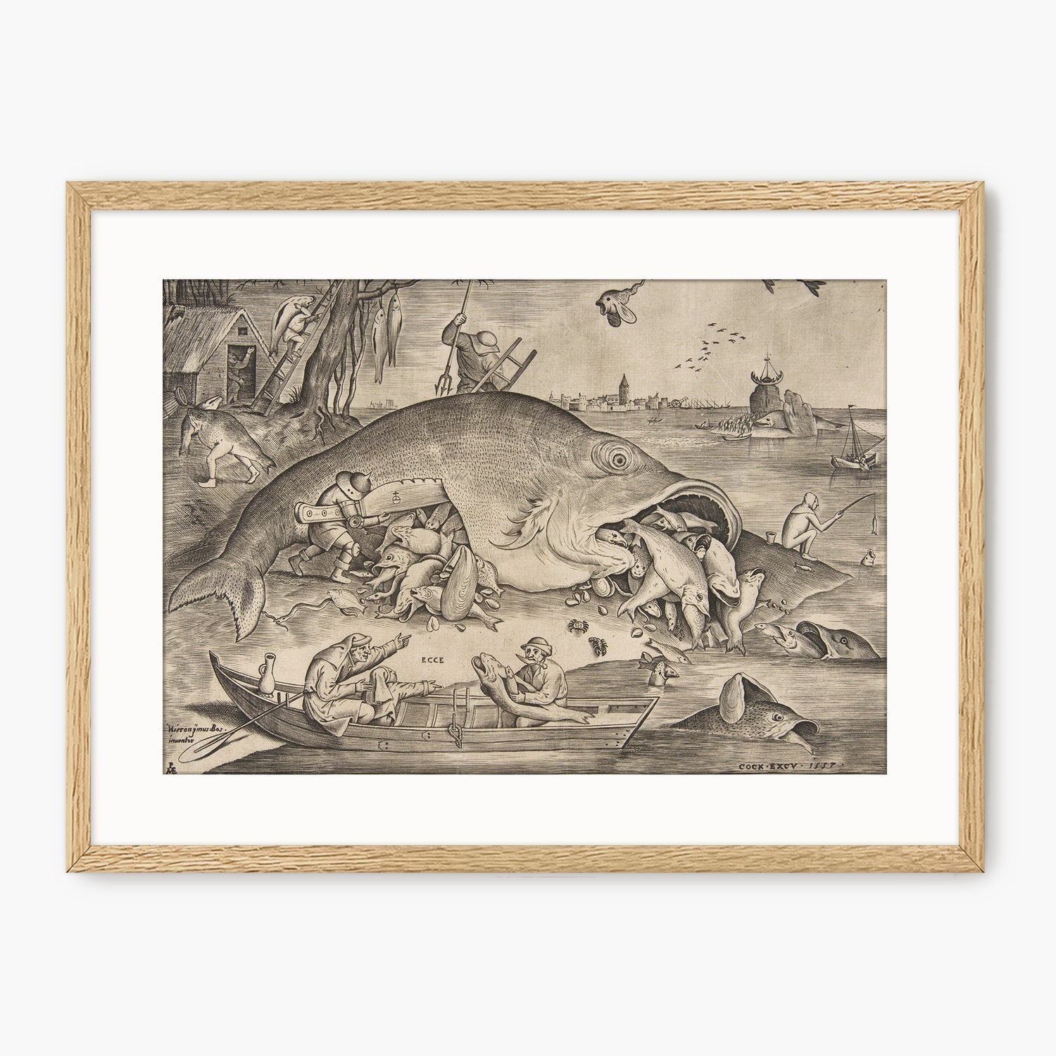 Big Fish Eat Little Fish - Dutch Illustration