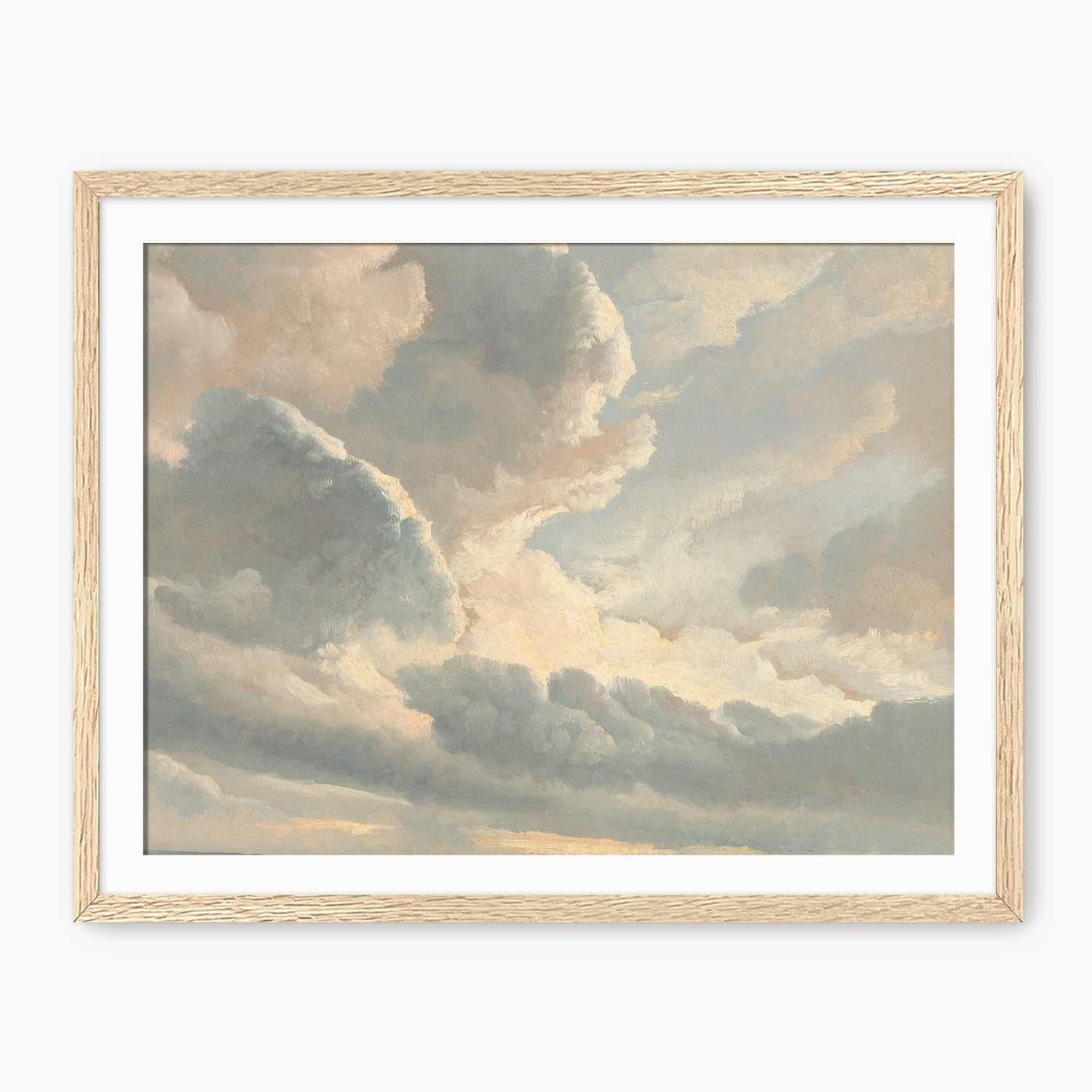 Muted Pink and Grey Clouds - Sage and Rose Prints
