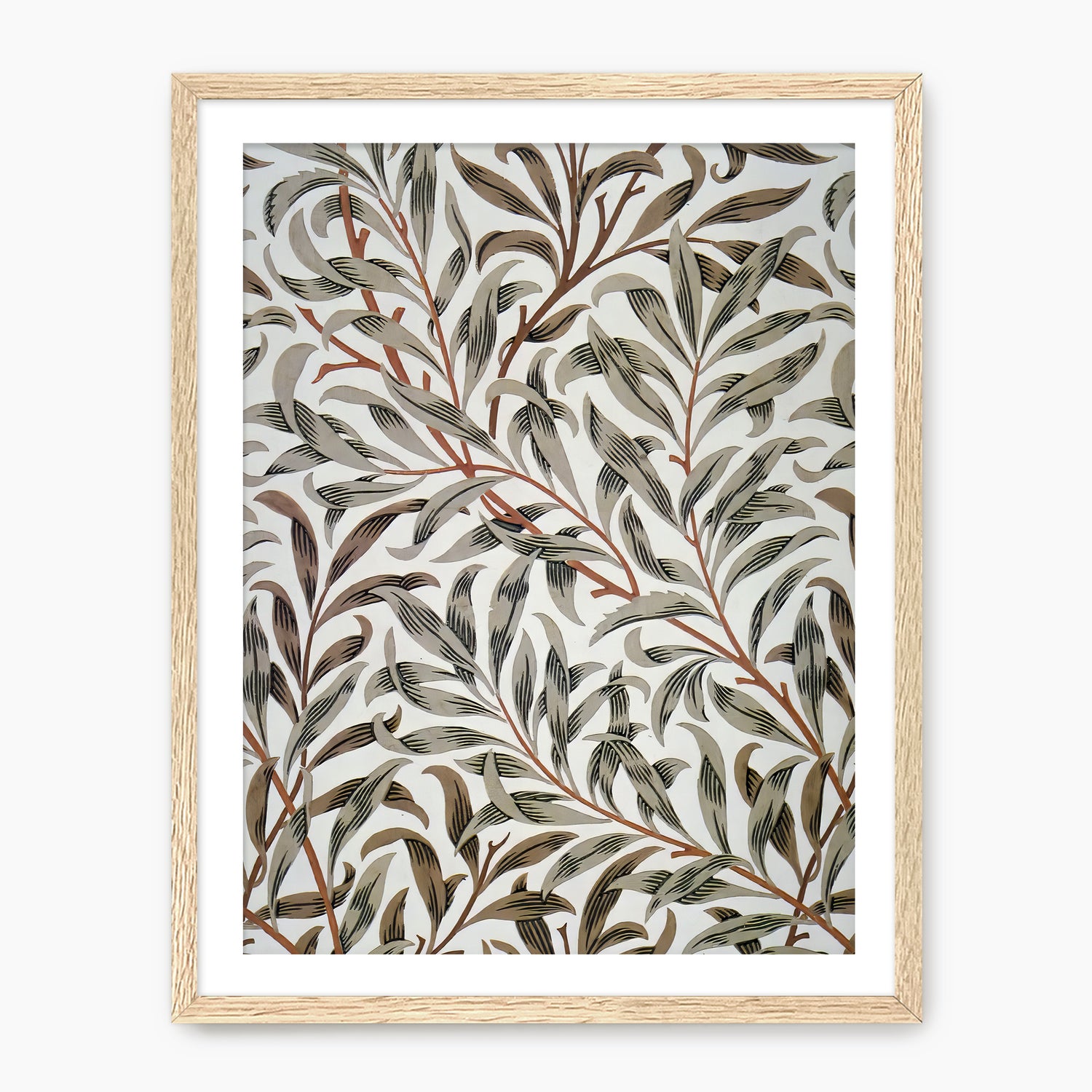 Olive Leaves Pattern Print - Sage and Rose Prints