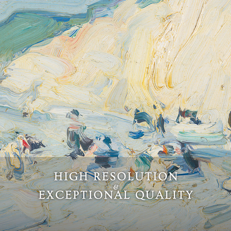 Busy Beach Impasto Oil Painting - Sage and Rose Prints