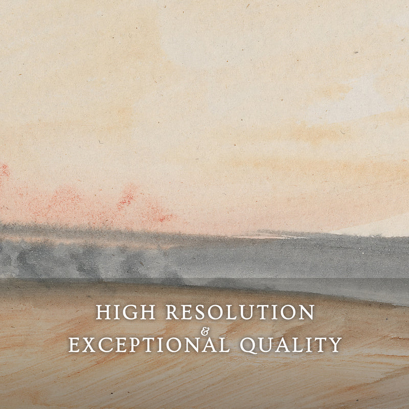 Simple Abstract Coastal Landscape - Sage and Rose Prints