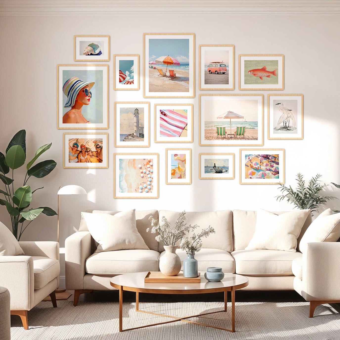 Maximalist Beach Mega Gallery Wall - Sage and Rose Prints
