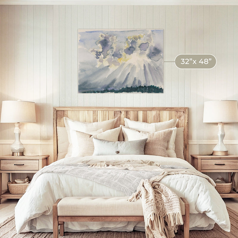Silver Linings Sunlight Watercolor - Sage and Rose Prints