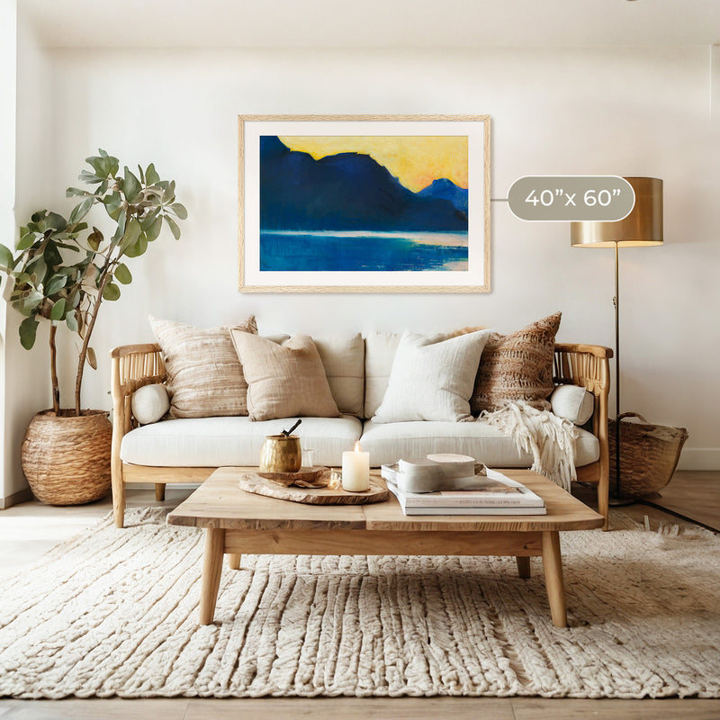 Sundown in Deep Blues and Yellow - Sage and Rose Prints