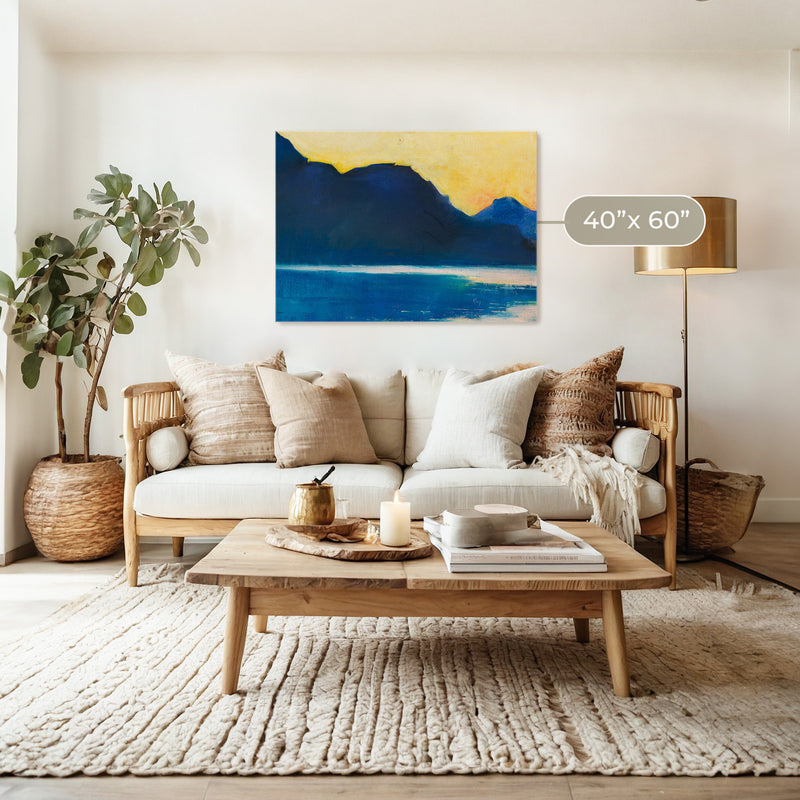 Sundown in Deep Blues and Yellow - Sage and Rose Prints