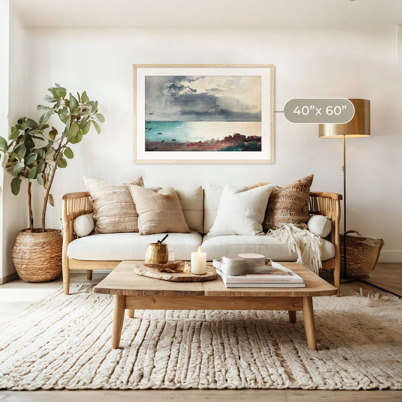 Ocean After a Storm Watercolor - Sage and Rose Prints