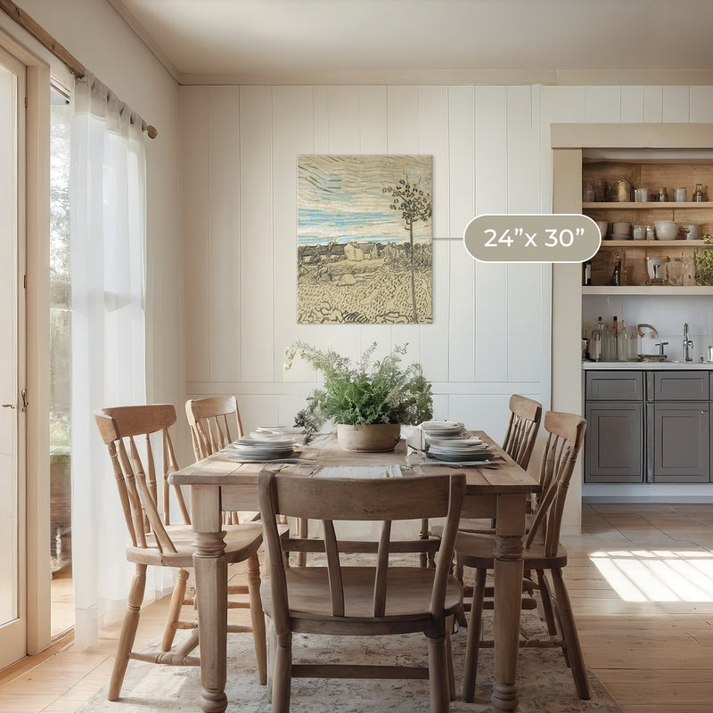 Wheat Field Painted by Vincent Van Gough - Sage and Rose Prints