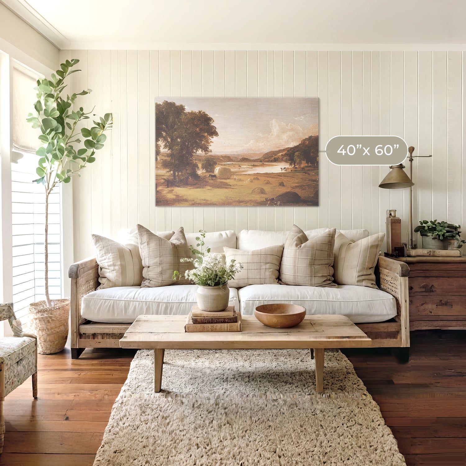Cottage Package - Living Room A - Sage and Rose Prints