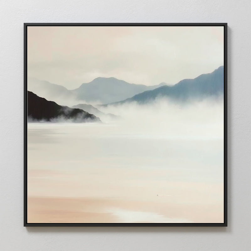 Minimalist Misty Valley - Sage and Rose Prints
