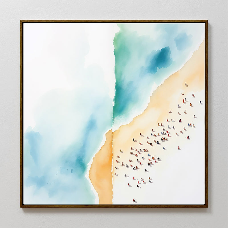 Abstract Watercolor Beach - Sage and Rose Prints