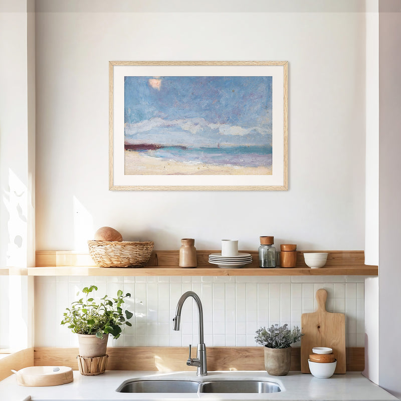 Seascape Watercolor in Periwinkle Blue - Sage and Rose Prints