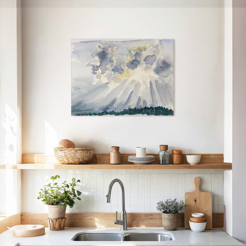 Silver Linings Sunlight Watercolor - Sage and Rose Prints