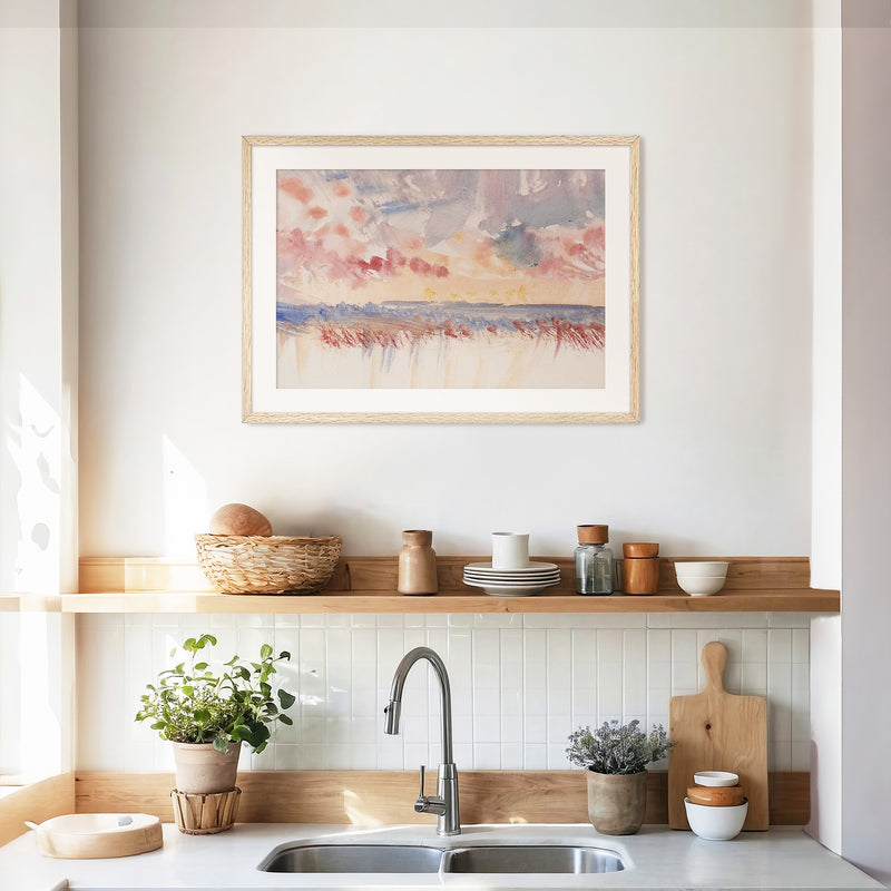 Rose Red Abstract Watercolor - Sage and Rose Prints