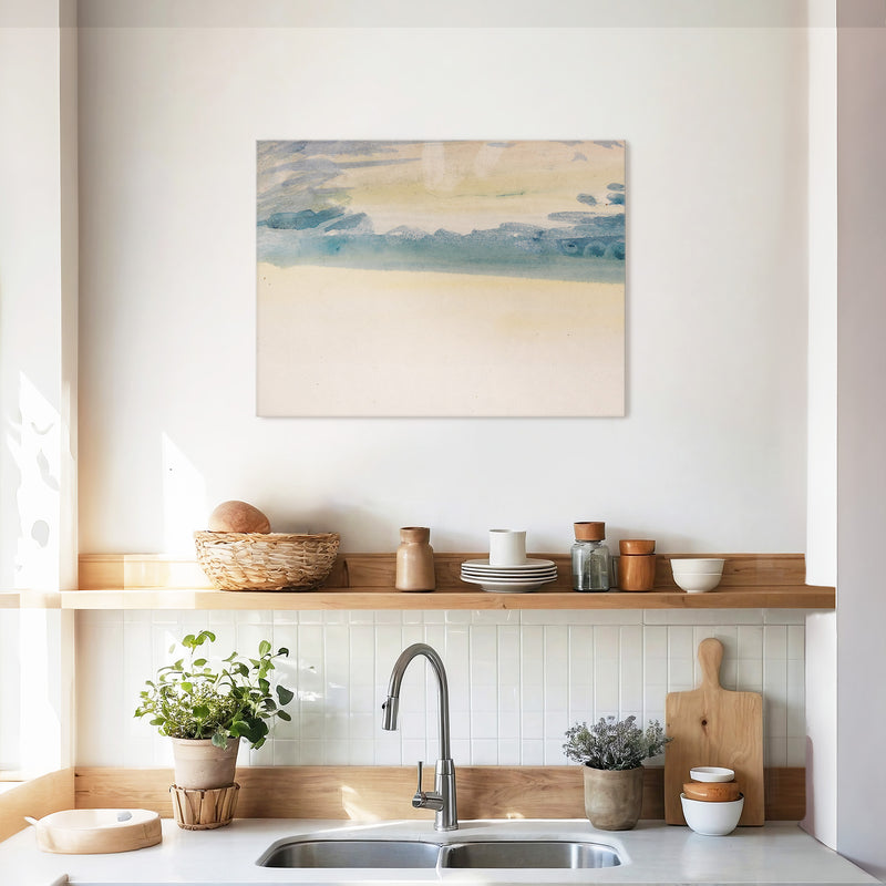 Minimalist Blue Watercolor Painting - Sage and Rose Prints