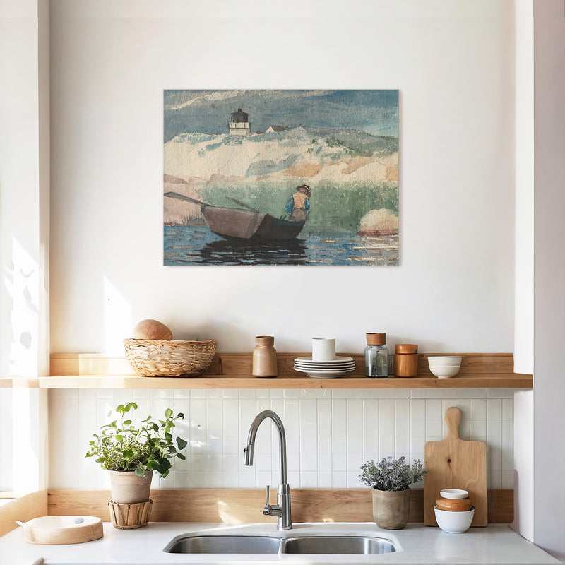 Gone Fishing Watercolor - Sage and Rose Prints