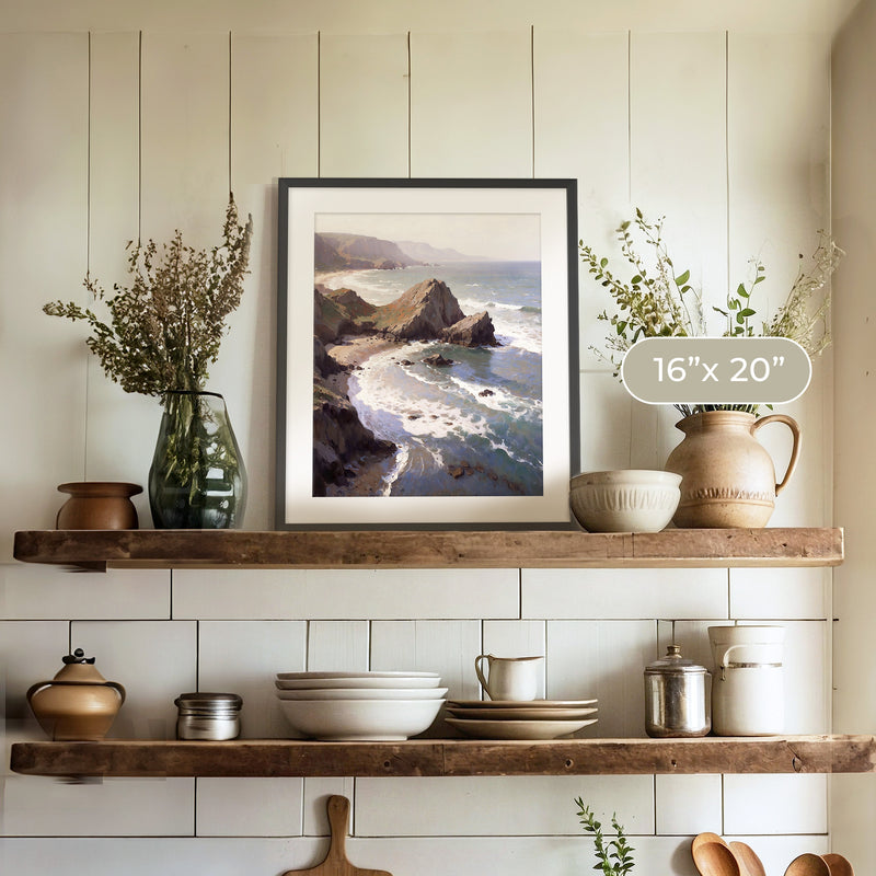 Oregon Coast Art at Canyon Beach No1 - Sage and Rose Prints