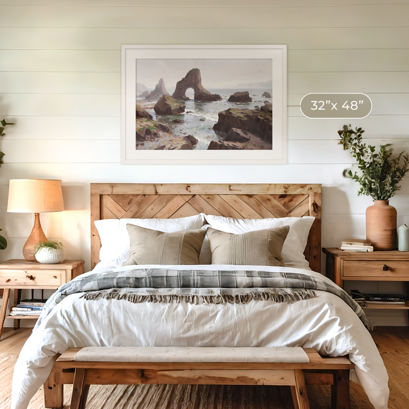 Coastal Rock Arches No2 - Sage and Rose Prints