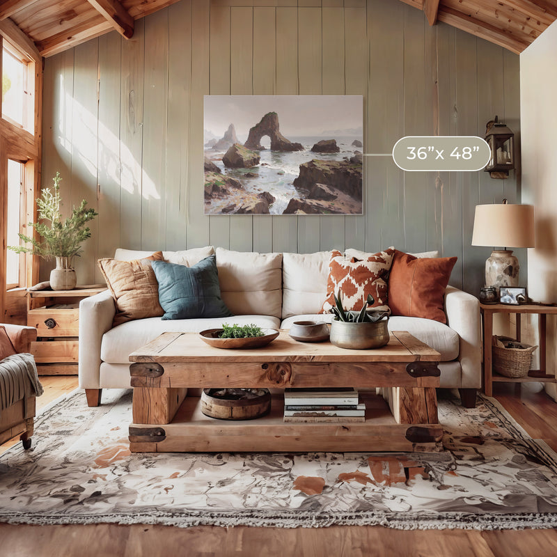 Coastal Rock Arches No2 - Sage and Rose Prints