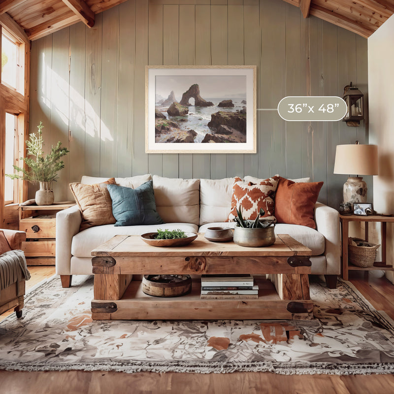 Coastal Rock Arches No2 - Sage and Rose Prints