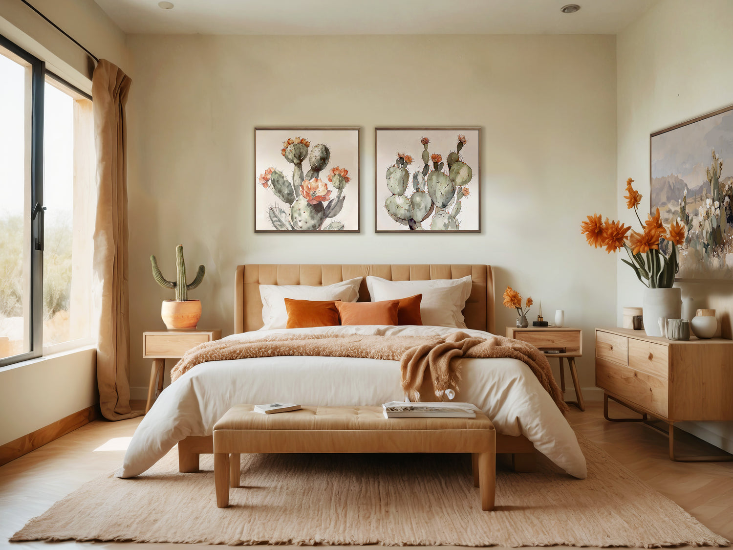 Arte del desierto en dos paneles