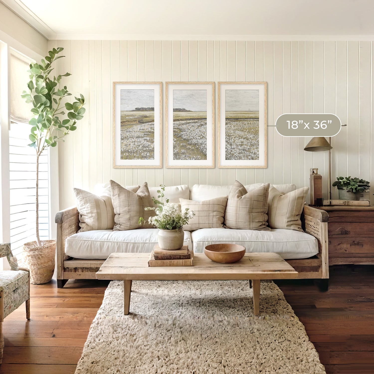 Cuadro de tres paneles Cottage