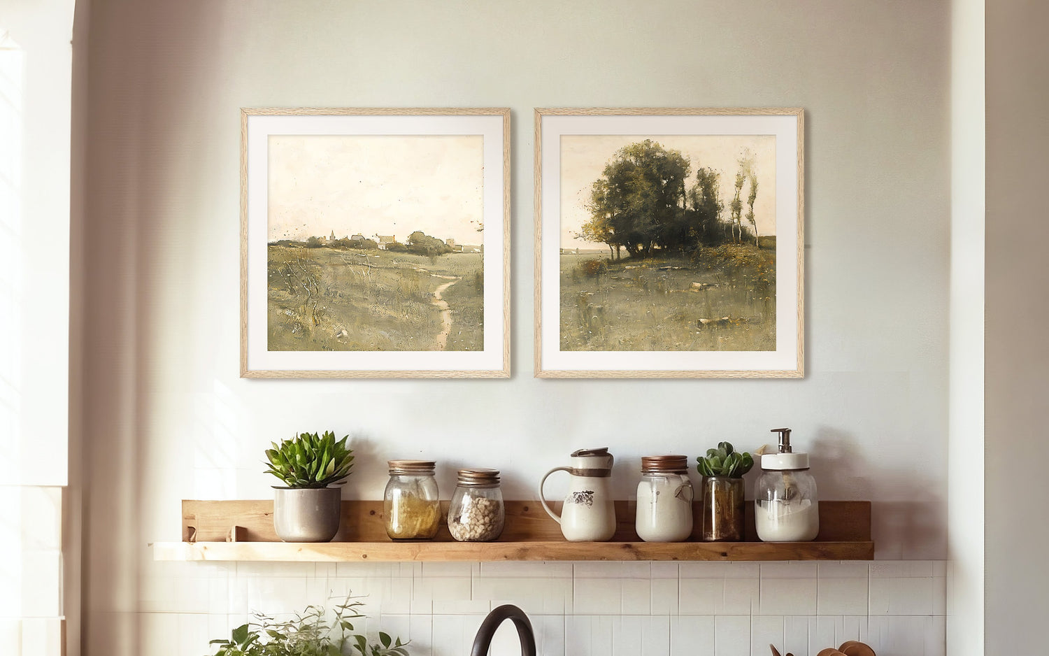 Cuadro de dos paneles Cottage