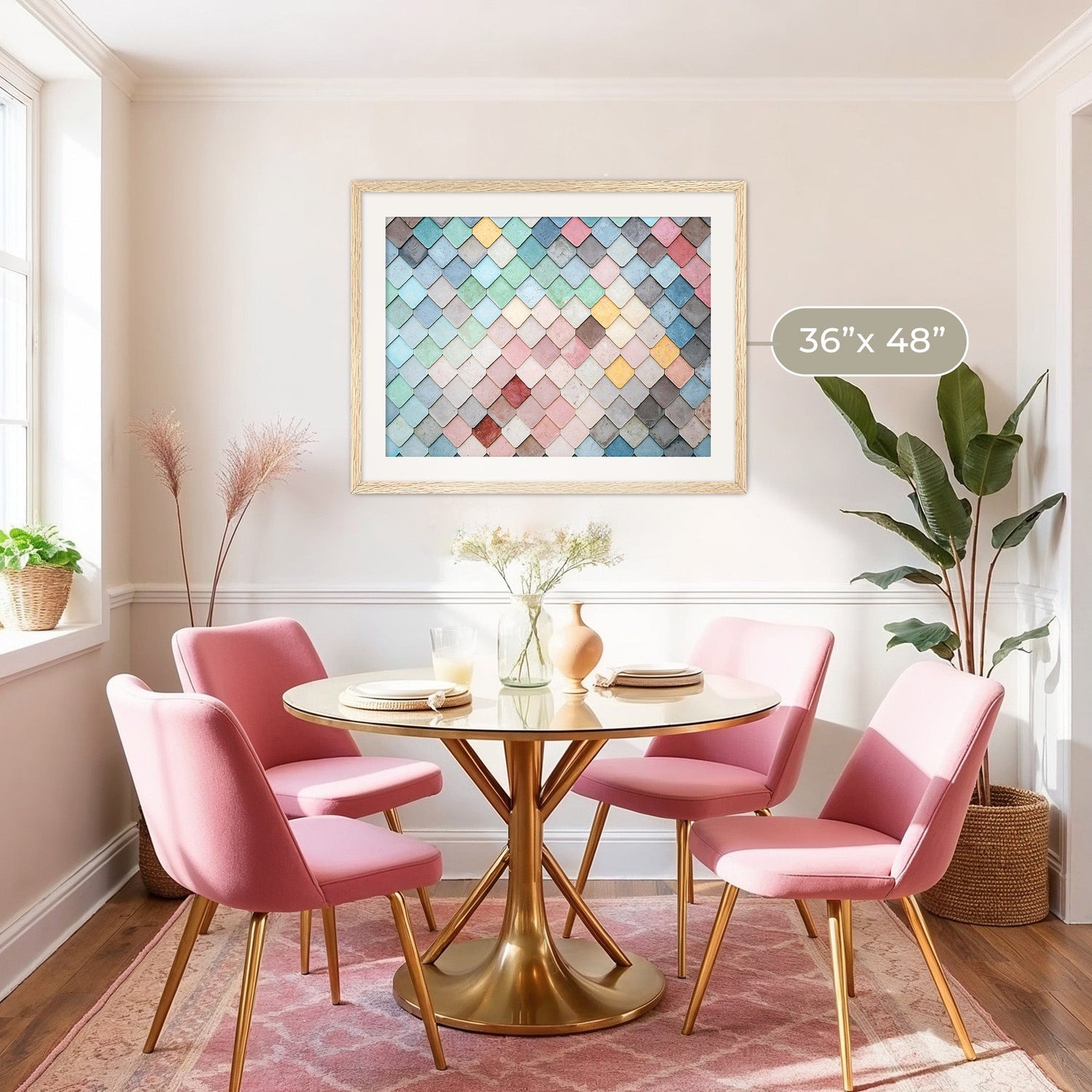 Pink Wall Designs Horizontal Art
