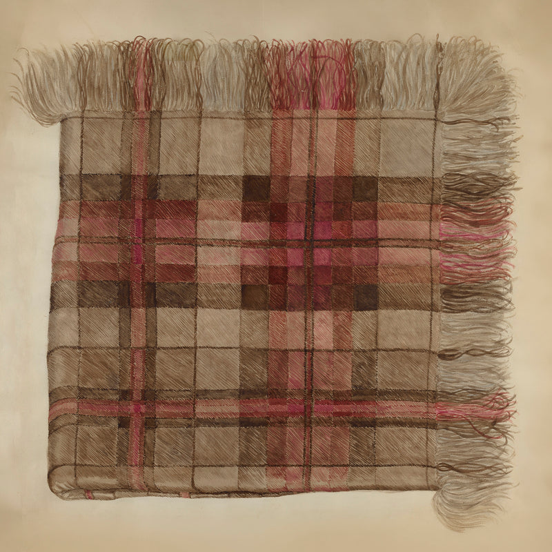 Historic Plaid Shawl Illustration