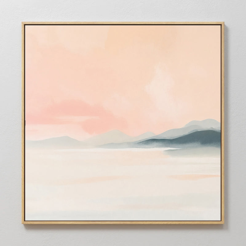 Misty Valley with Blush Pink - Sage and Rose Prints