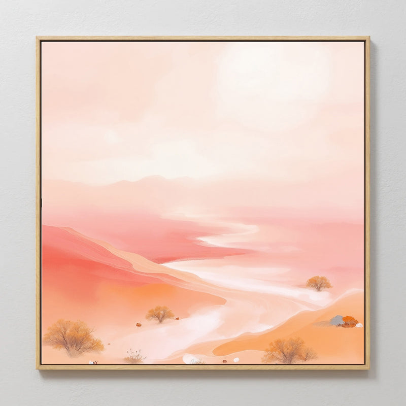 Peach and Orange Desert Art - Sage and Rose Prints