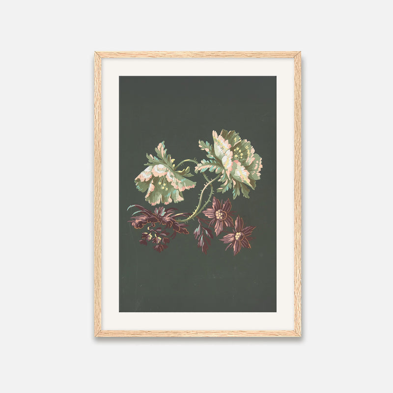 Green Floral Botanical Print No1 - Sage and Rose Prints