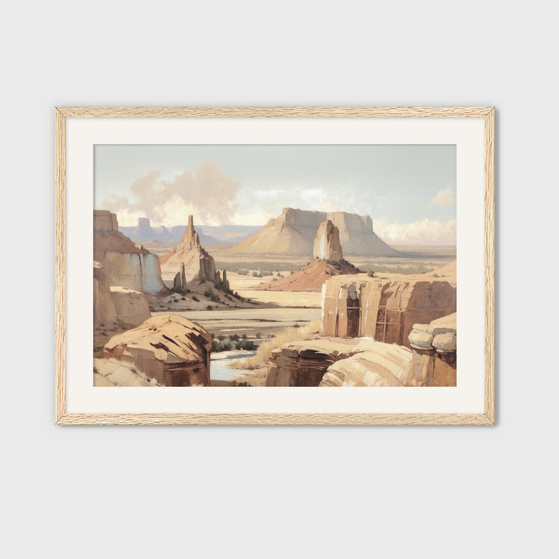 Desert Landscape in Pastel Colors - Sage and Rose Prints